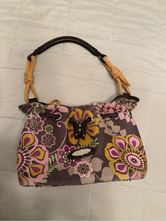 Spartina 449 Handbags - Spartina 449 Floral Canvas Shoulder Bag in Pink, Yellow & Brown